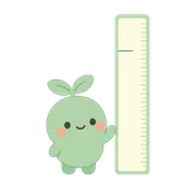 Vaava the sprout measuring itself against a height chart