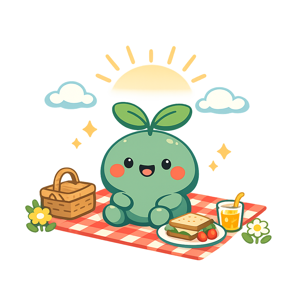 Sprig sitting on a picnic blanket for the Vaava Plus Summer Sale