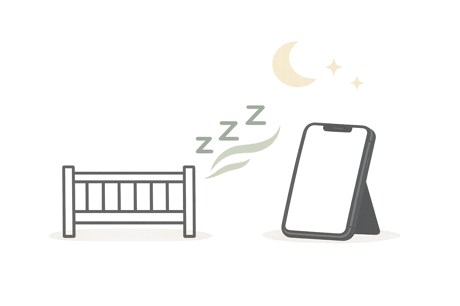 Vaava vauvamonitori ja unenseurantanäkymä